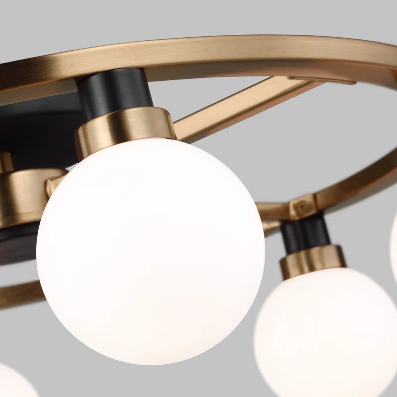 Andrea 6 Light Glass Semi Flush Mount 4 Andrea 6 Light Glass Semi Flush Mount