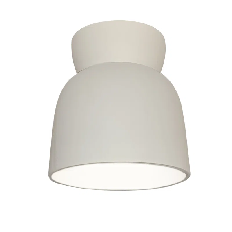 Logan Single Light Ceramic 8'' H X 7.5'' W  Flush Mount Bisque,Incandescent (Not Included)