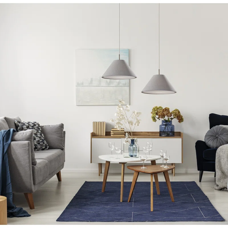 Finley Single Light Poly-Blend Pendant Gray