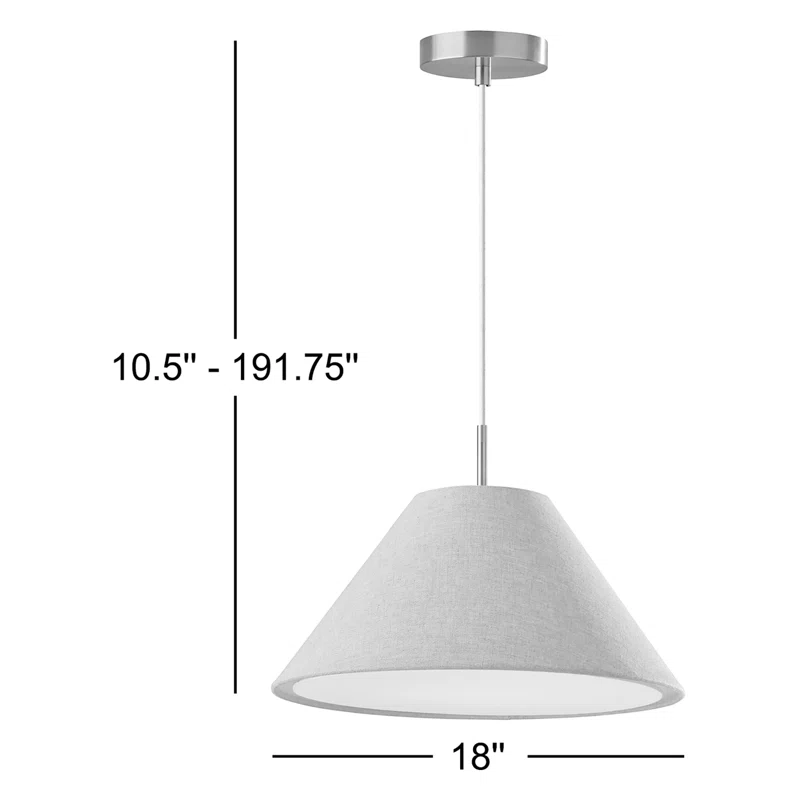Finley Single Light Poly-Blend Pendant Gray