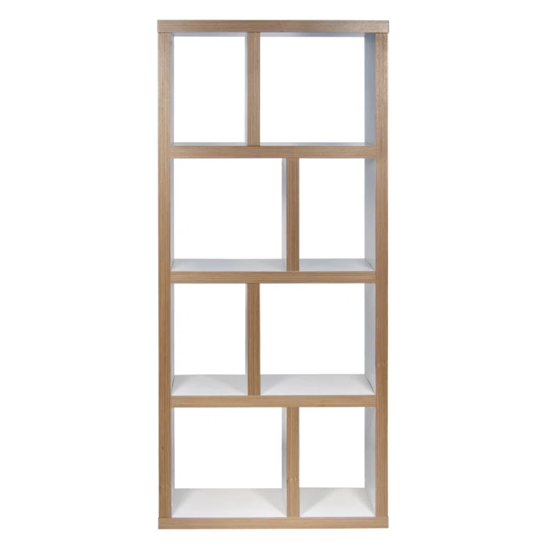 Stetson 4 Level Cube Unit Bookcase Pure White / Plywood,(4 Shelves) 63" H x 28" W x 13" D