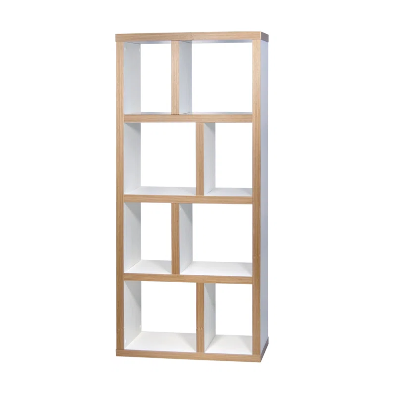 Stetson 4 Level Cube Unit Bookcase Pure White / Plywood,(4 Shelves) 63" H x 28" W x 13" D