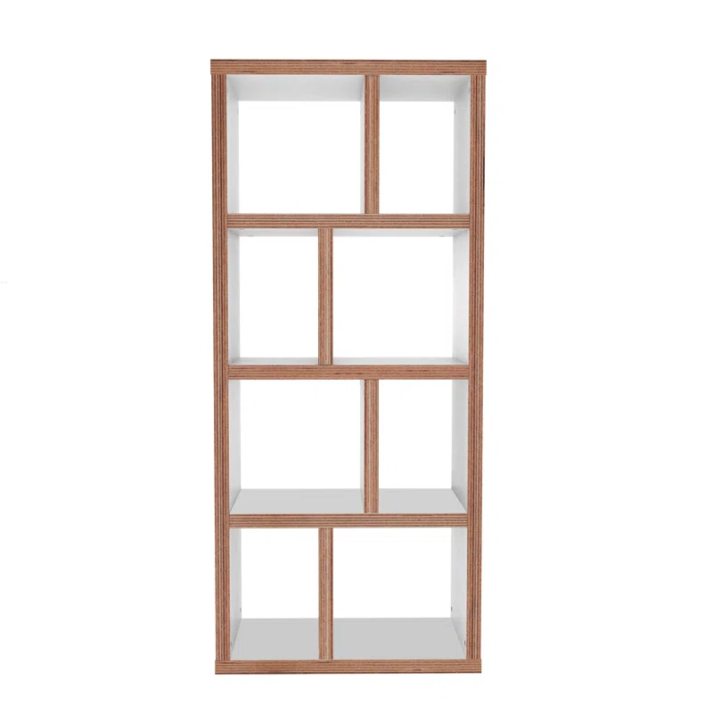 Stetson 4 Level Cube Unit Bookcase Pure White / Plywood,(4 Shelves) 63" H x 28" W x 13" D