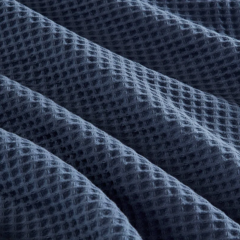 Waffle Weave 100% Cotton Blanket Queen,Indigo