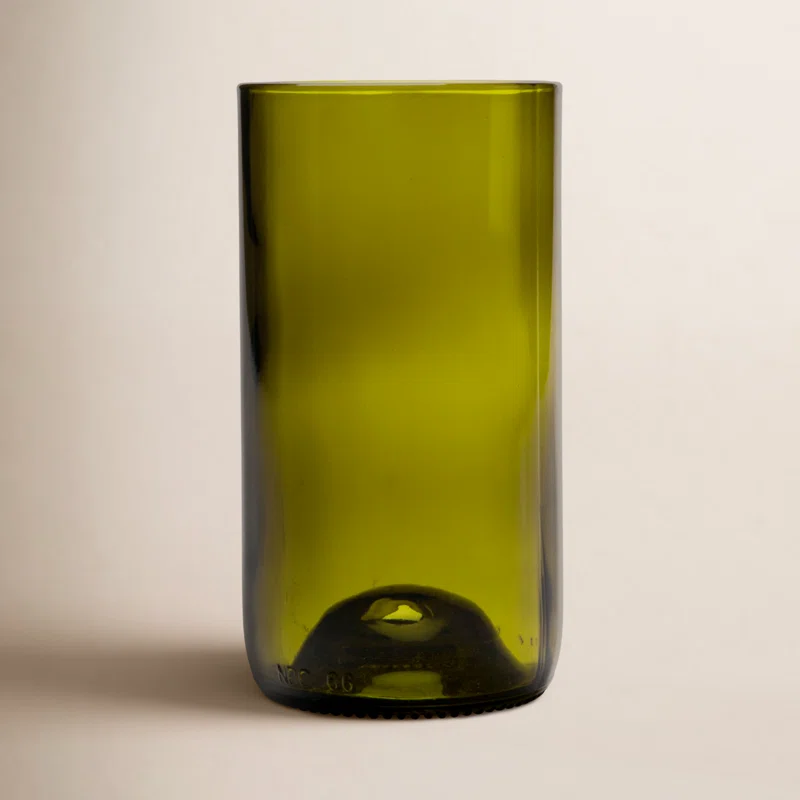 Tompson 16 oz. Drinking Glass (Set of 6) (Set of 6) Olive Green