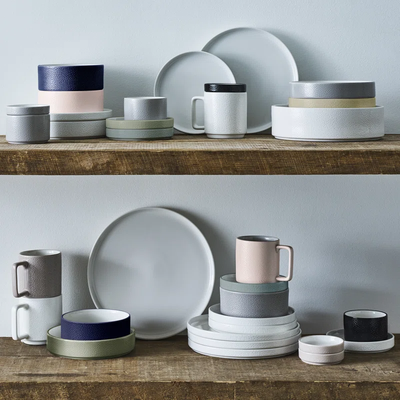 Noritake Colortex Stone Round Platter, 11.5" Black