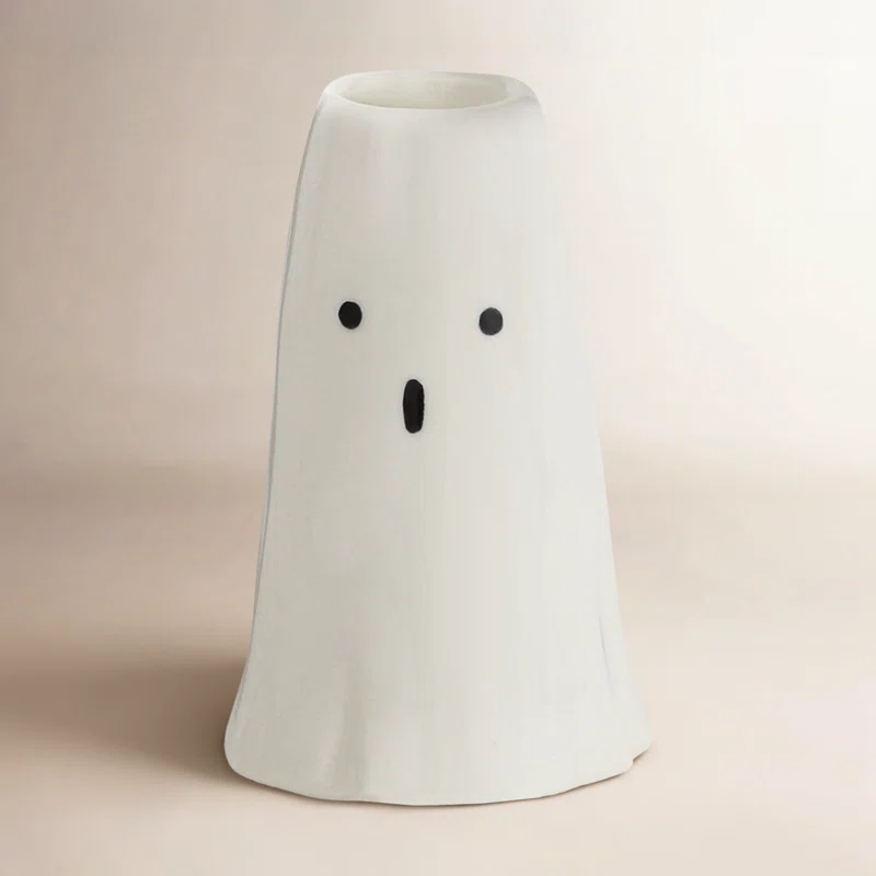 Ceramic Tabletop Candlestick 3.75" H x 2.5" W x 2.5" D