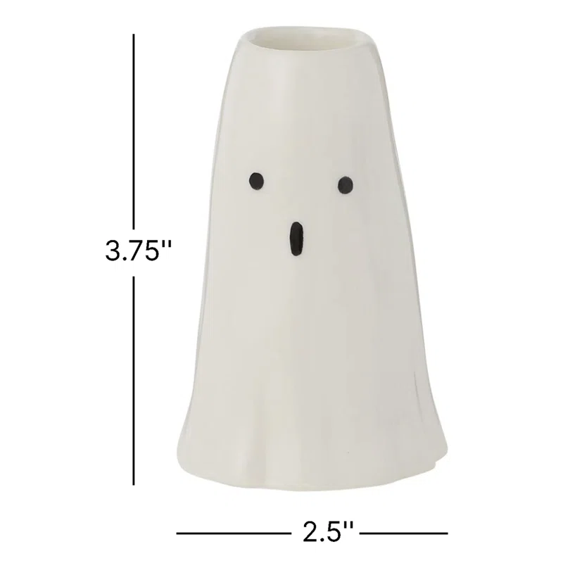 Ceramic Tabletop Candlestick 3.75" H x 2.5" W x 2.5" D