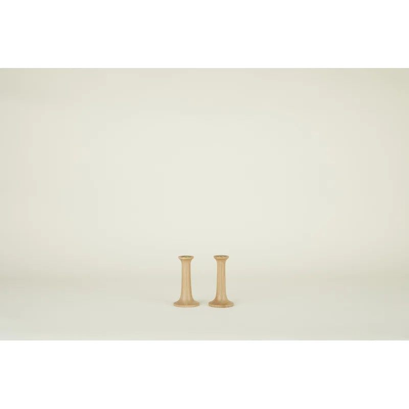 Solid Wood Tabletop Candlestick Oak,5.5" H x 3.5" W x 3.5" D 5 Solid Wood Tabletop Candlestick Oak,5.5" H x 3.5" W x 3.5" D