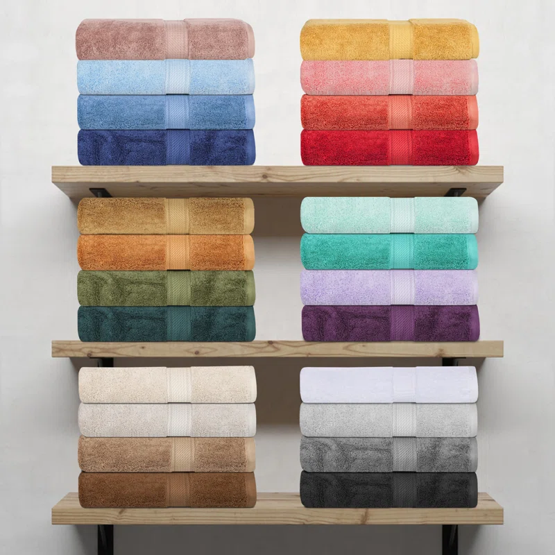 Renata Certified Egyptian Cotton 800 GSM Plush Heavy Highly Absorbent Luxury Washcloth  (Set of 6) Charcoal