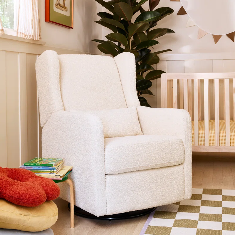 Arlo Recliner and Swivel Glider Ivory Boucle