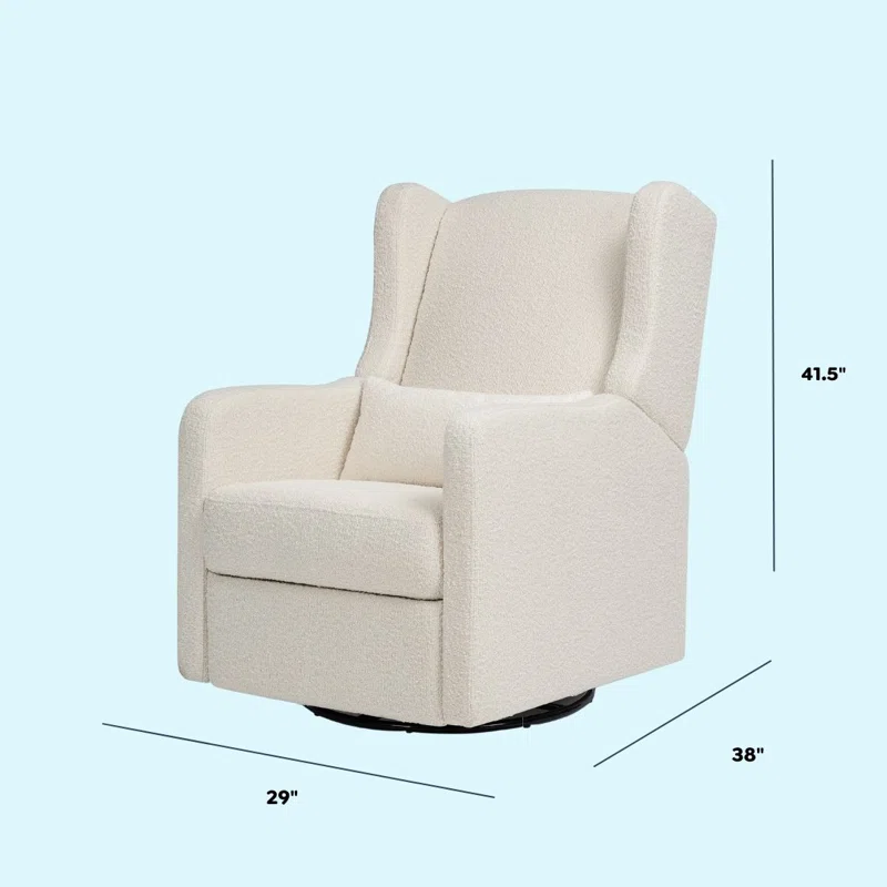 Arlo Recliner and Swivel Glider Ivory Boucle