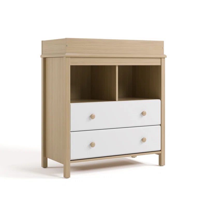 Alpine Changing Table Dresser Driftwood/White