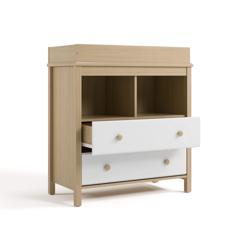 Alpine Changing Table Dresser Driftwood/White