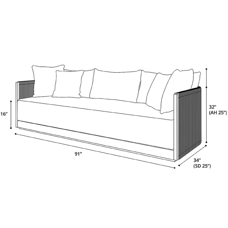 Fifer Upholstered Patio Sofa