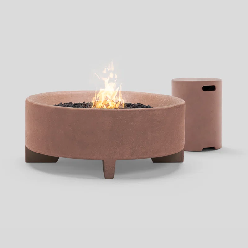 Round Fire Pit Table Canyon,Propane