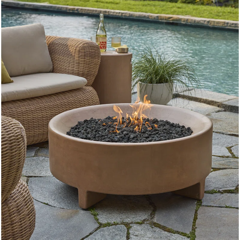 Round Fire Pit Table Canyon,Propane
