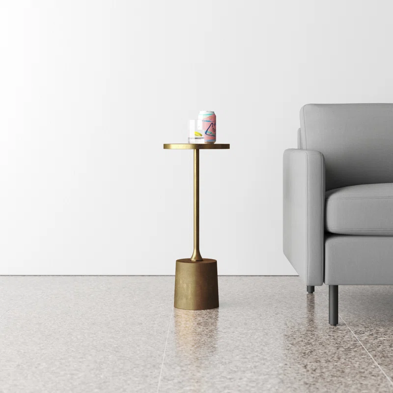 Element End Table Brass Gold