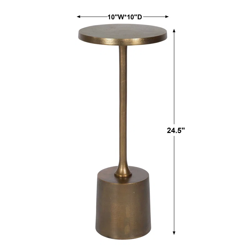 Element End Table Brass Gold