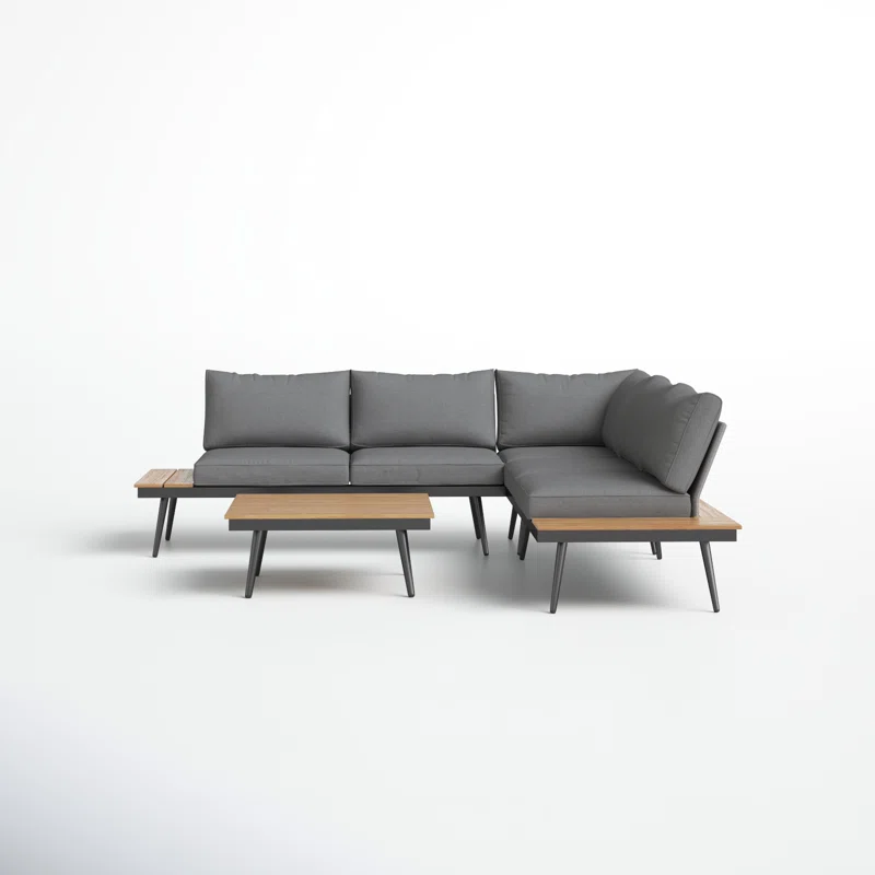 Phantom 4 - Person Modular Patio Conversation Sets with Cushions Natural