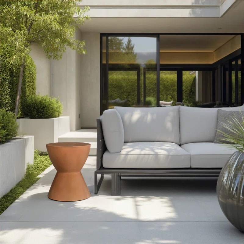 Neil Accent Stool Terracotta