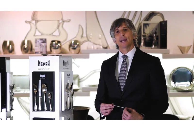 MEPRA Fantasia Stainless Steel Flatware Set (5 Pieces) Electric Blue