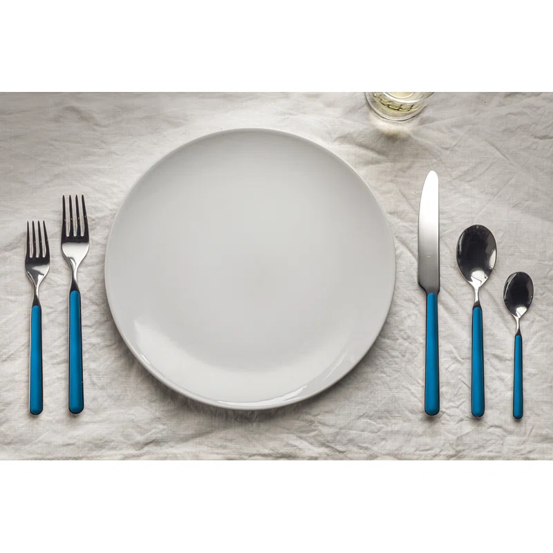 MEPRA Fantasia Stainless Steel Flatware Set (5 Pieces) Electric Blue