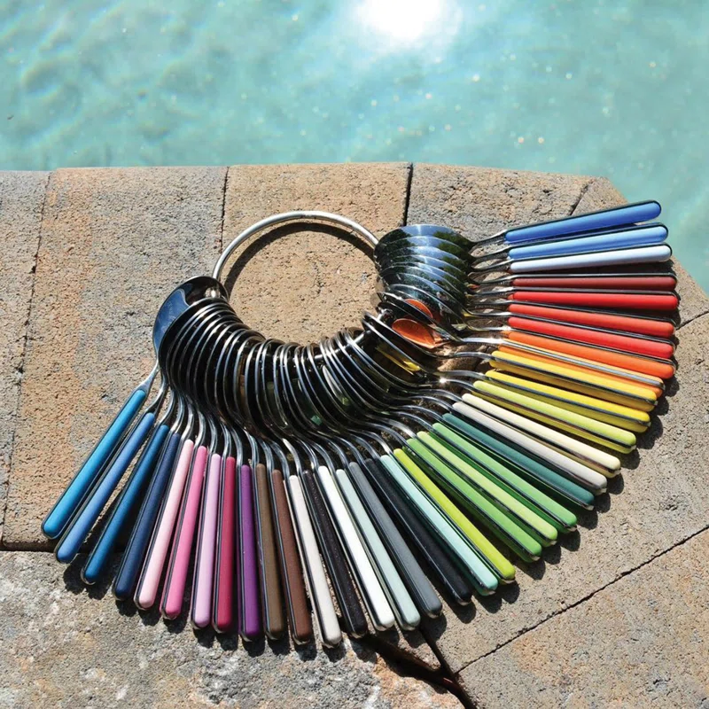 MEPRA Fantasia Stainless Steel Flatware Set (5 Pieces) Electric Blue