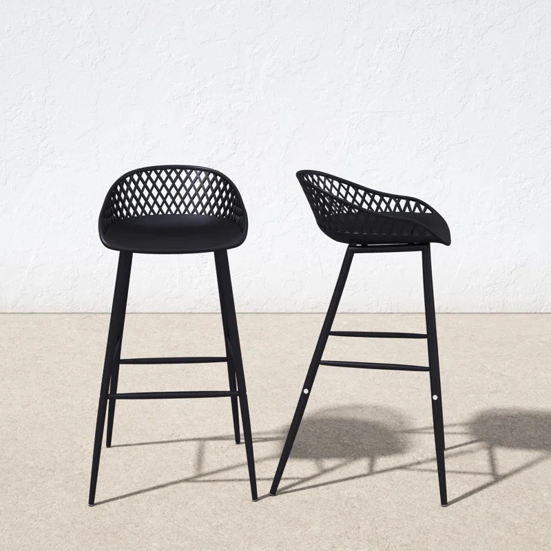 Newark Patio Bar Stool (Set of 2) 29",Black