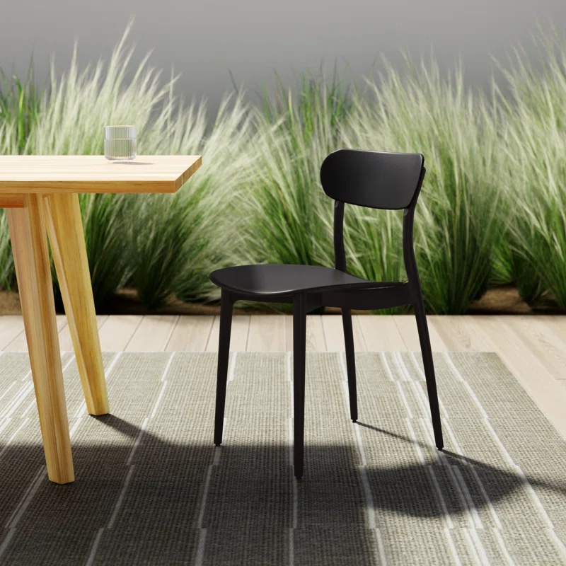 Kent Outdoor Dining Chair (Set of 2) Black