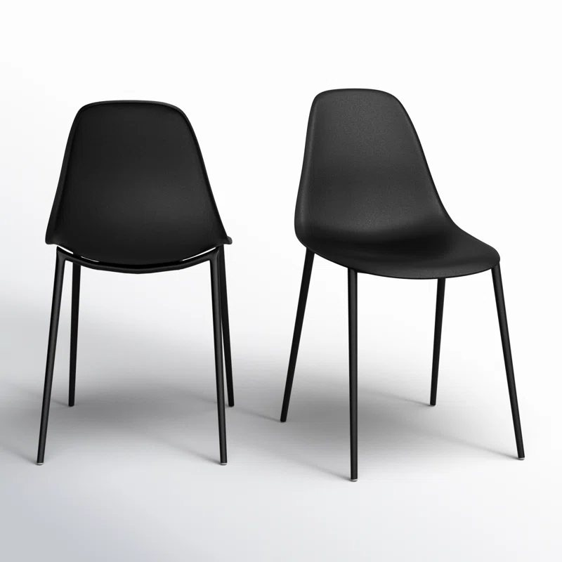 Sylvester Indoor/Outdoor Dining Chair (Set of 4) Black