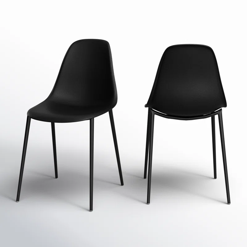 Sylvester Indoor/Outdoor Dining Chair (Set of 4) Black