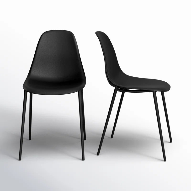 Sylvester Indoor/Outdoor Dining Chair (Set of 4) Black