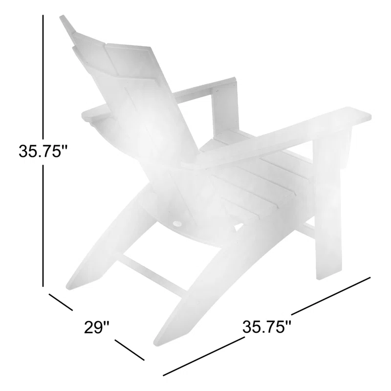 POLYWOOD Modern Plastic Adirondack Chair (Set of 4) Black