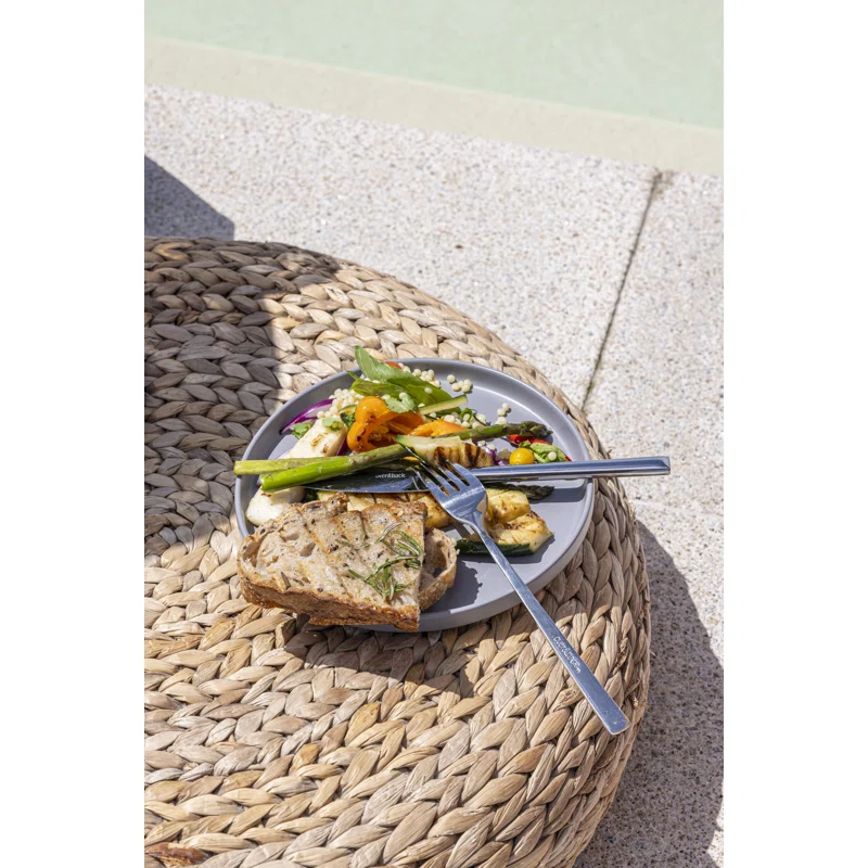 over&back Modern 18/8 Flatware Set - Service for 4 Silver