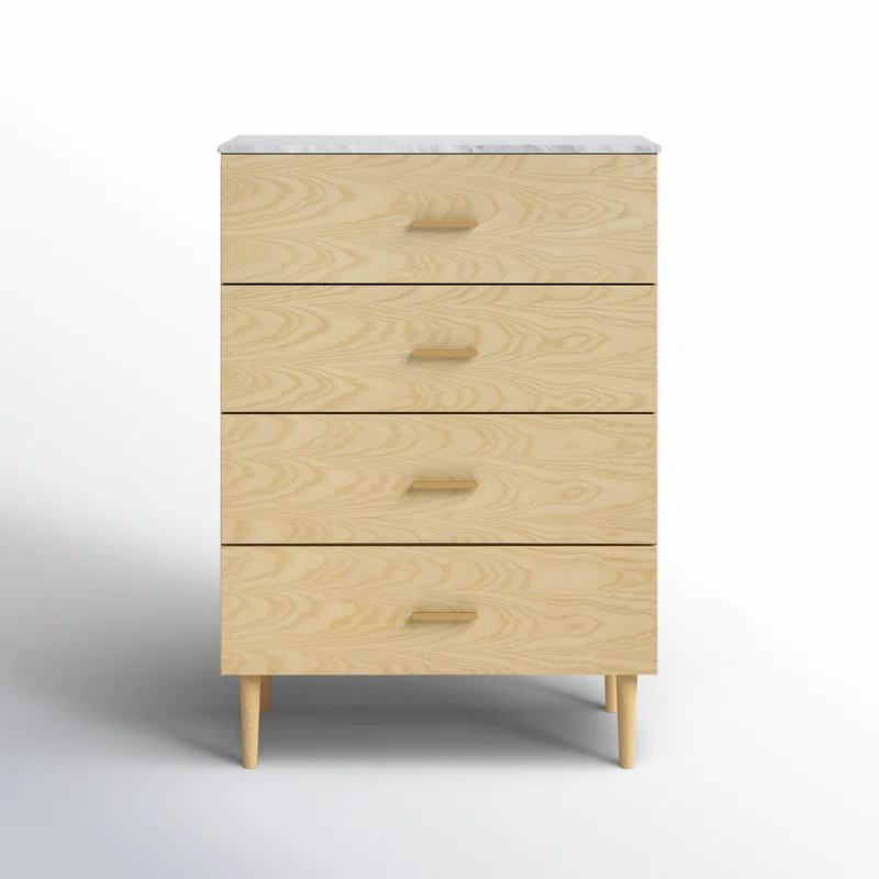 Dondi 4 Drawer 36" W Chest Natural Ash
