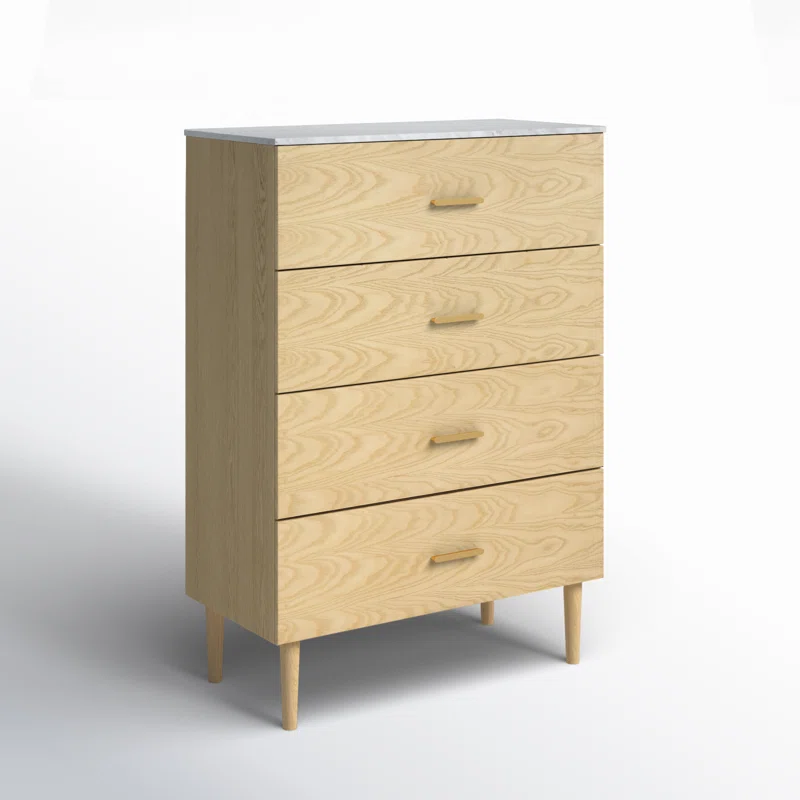 Dondi 4 Drawer 36" W Chest Natural Ash