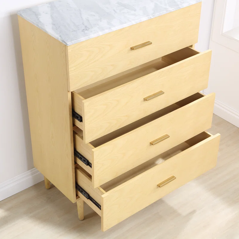 Dondi 4 Drawer 36" W Chest Natural Ash