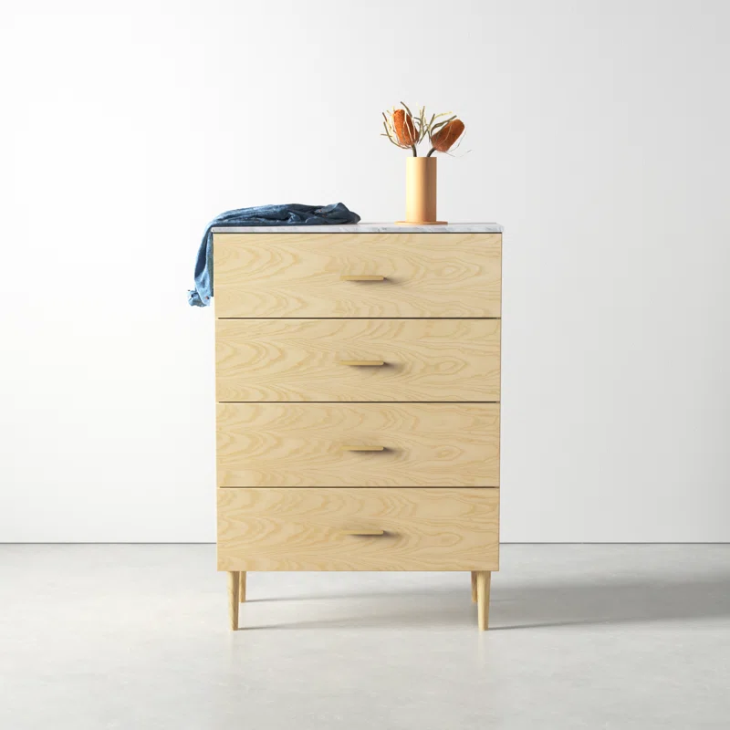 Dondi 4 Drawer 36" W Chest Natural Ash