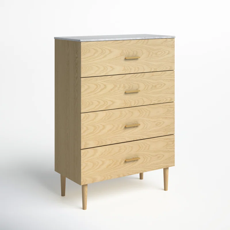 Dondi 4 Drawer 36" W Chest Natural Ash