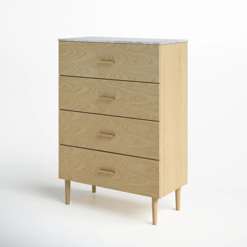 Dondi 4 Drawer 36" W Chest Natural Ash