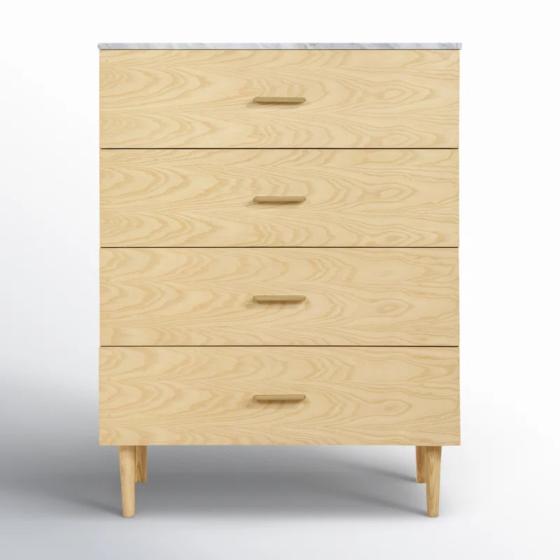 Dondi 4 Drawer 36" W Chest Natural Ash