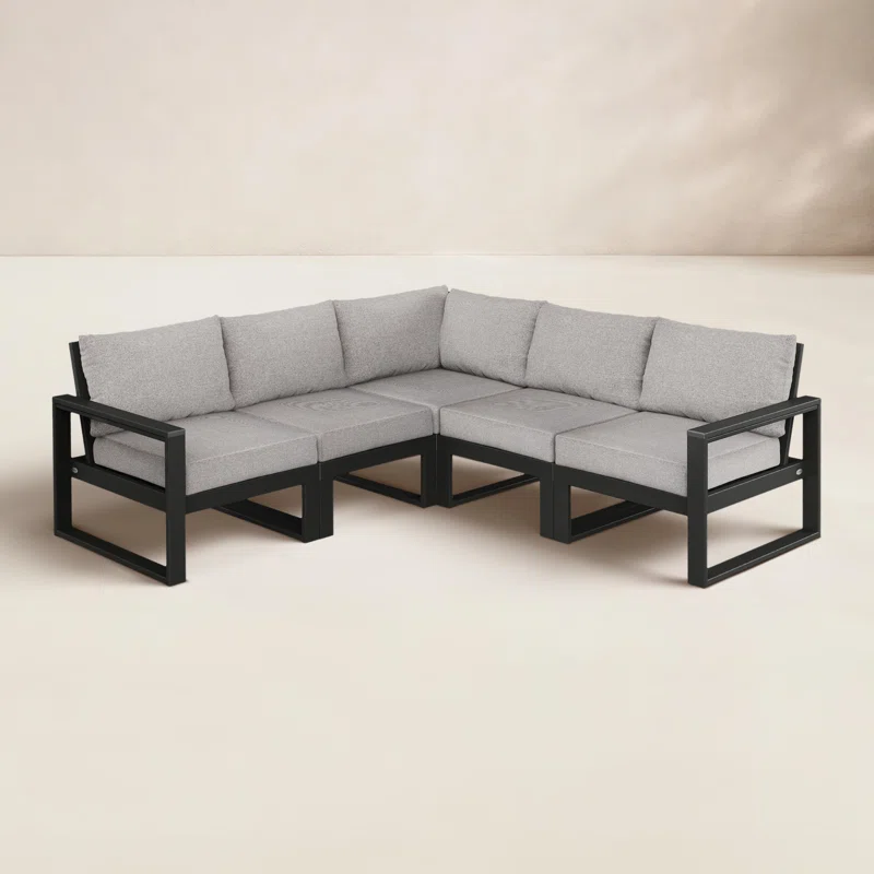 EDGE 5 - Person Seating Group with Cushions Grey Revolution®,Black