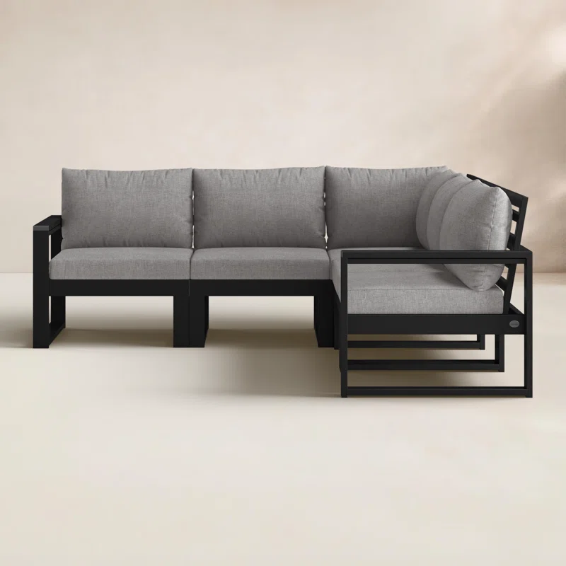 EDGE 5 - Person Seating Group with Cushions Grey Revolution®,Black