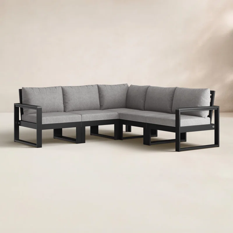 EDGE 5 - Person Seating Group with Cushions Grey Revolution®,Black