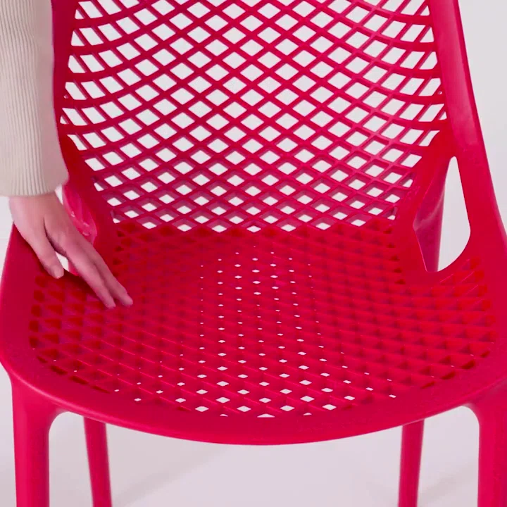 Farrah Outdoor Stacking Dining Side Chair (Set of 2) White