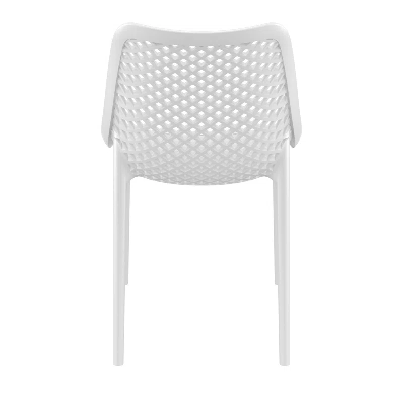Farrah Outdoor Stacking Dining Side Chair (Set of 2) White