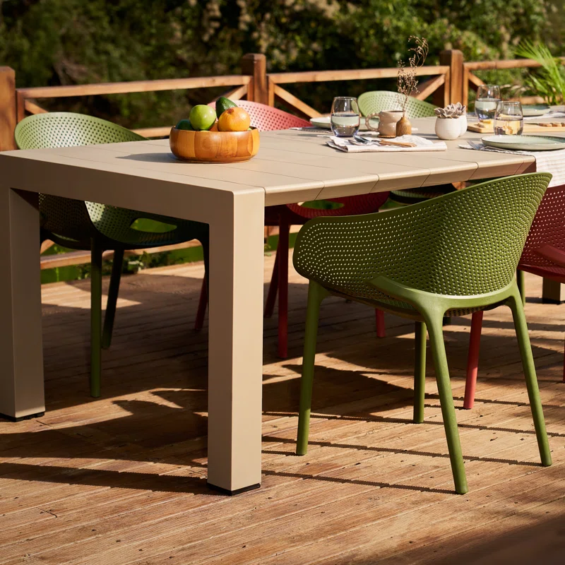 Farrah Outdoor Stacking Dining Armchair (Set of 2) Olive Green