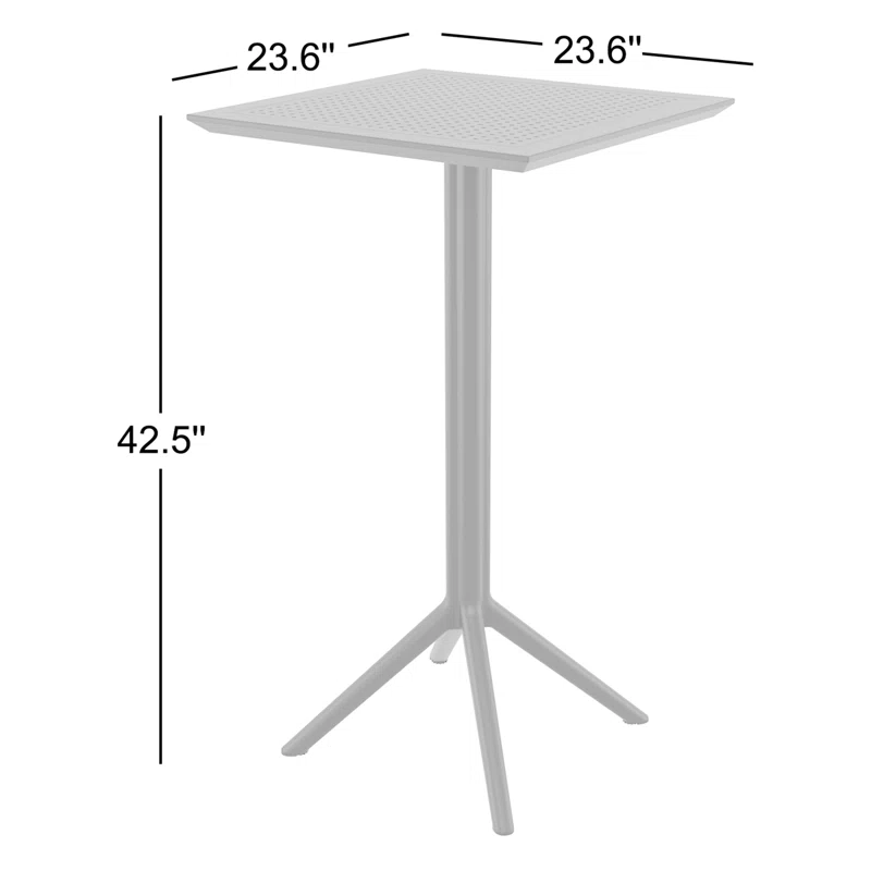 Farrah 23.6'' Resin Fliptop Outdoor Bar Table Olive Green