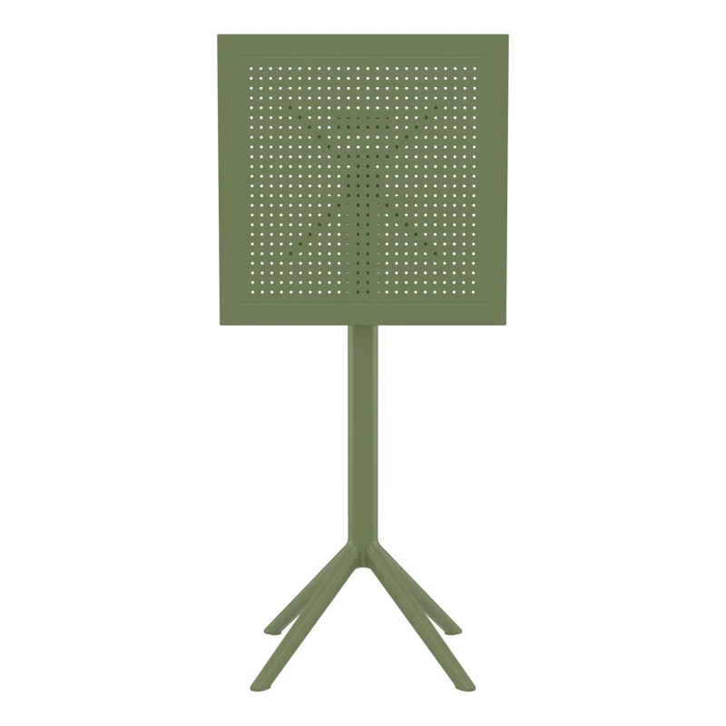 Farrah 23.6'' Resin Fliptop Outdoor Bar Table Olive Green